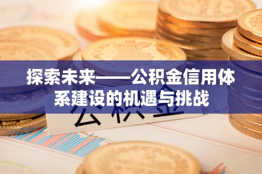 东台探索未来——公积金信用体系建设的机遇与挑战
